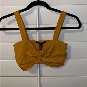 Yellow crop top